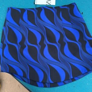 Zara blackn blue mini skirt Medium